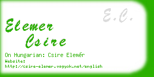 elemer csire business card